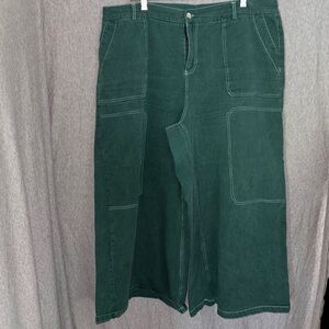 Cider Green Wide Leg Pants